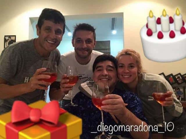 Maradona festejó su cumpleaños y se despachó contra Tapia y Sampaoli