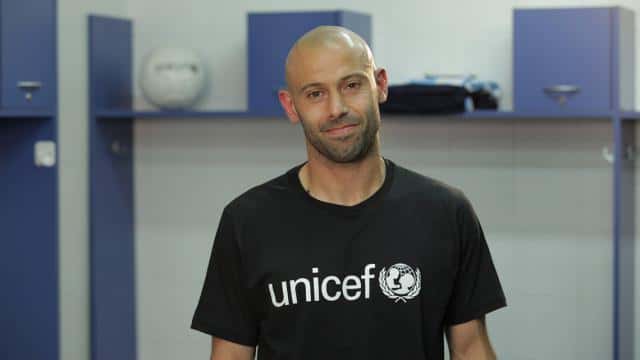 Mascherano, Di María y Acuña junto a UNICEF por el Día del Padre