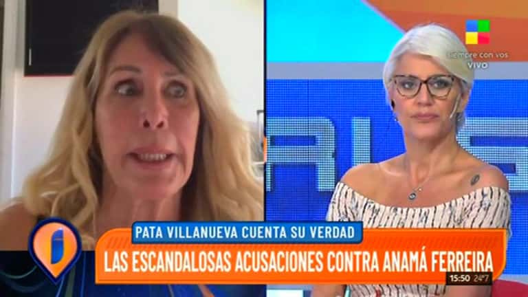 Pata Villanueva apuntó a Anamá Ferreira, la trató de egoísta