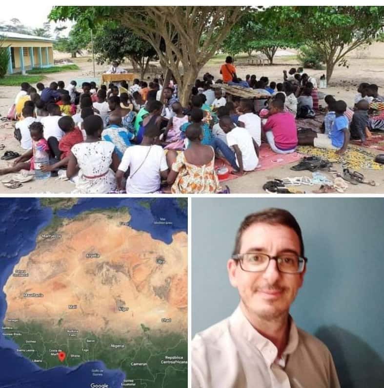Pbro. Exequiel  Báez: viaja en misión a Grand Morié, África