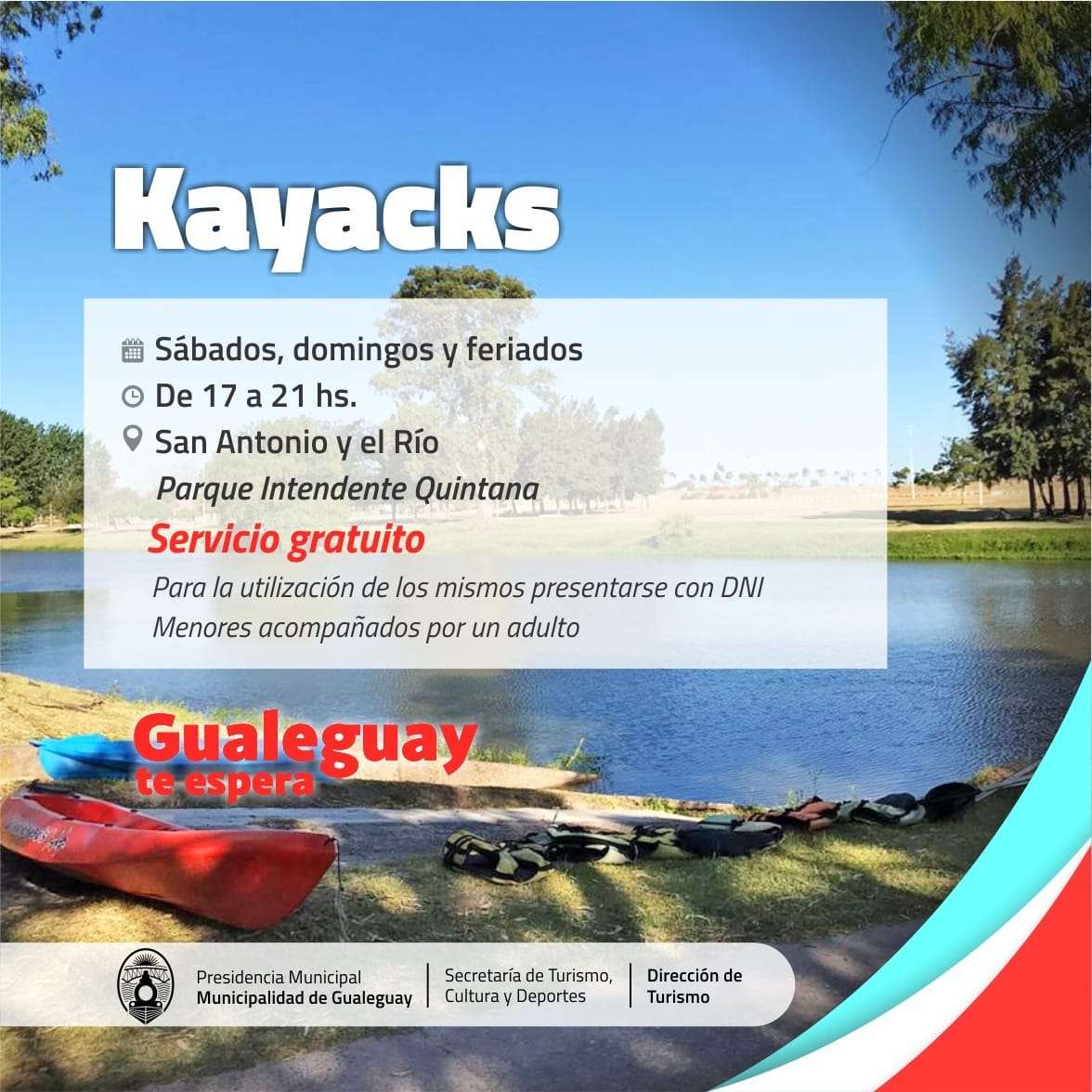 Kayaks gratuitos en el Parque Intendente Quintana