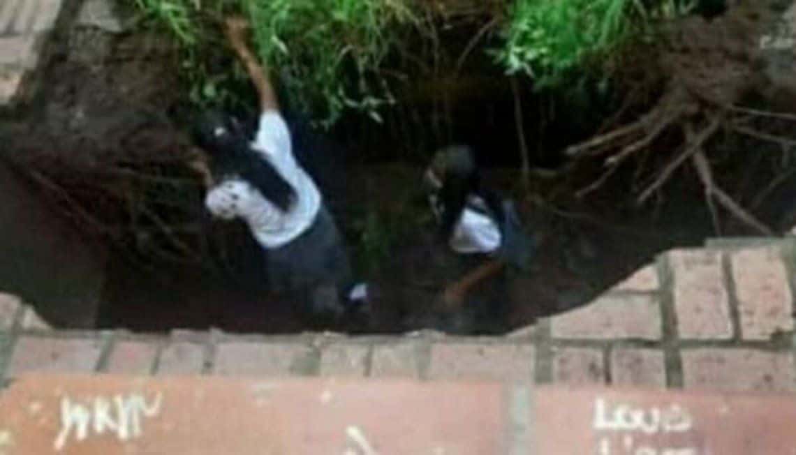 Salta: tres alumnas cayeron a un pozo en su escuela