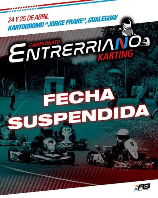Karting entrerriano: suspendidas las pruebas y la 3a. fecha