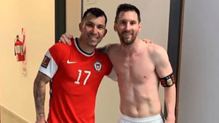 La reconciliación de Lionel Messi y Gary Medel luego del cruce en la Copa América 2019