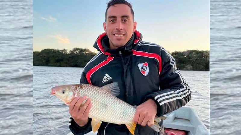Ex jugador de River y campeón en Europa disfrutó de la pesca en Entre Ríos