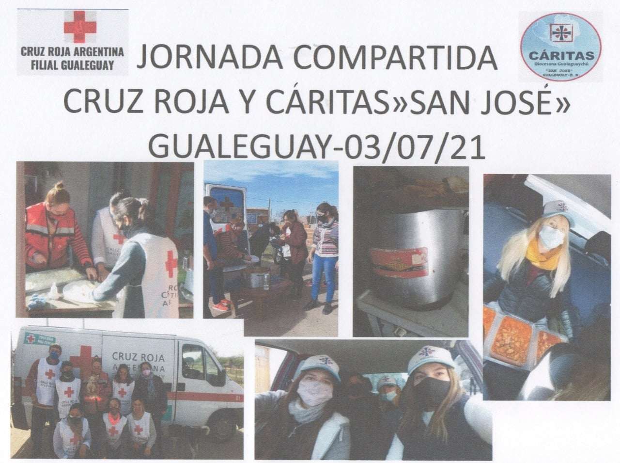 Cáritas San José y Cruz Roja realizaron actividades conjuntas