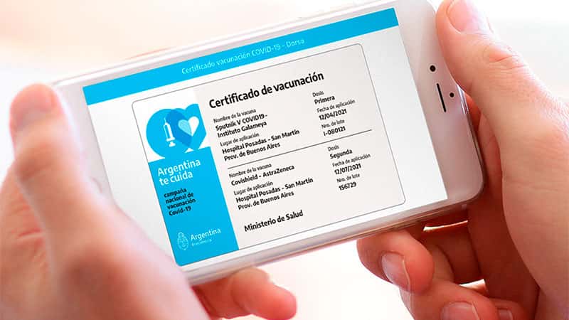 El certificado de vacunación contra el covid se puede tener en formato digital