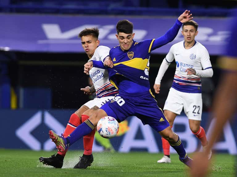 Vicente Taborda jugó otro gran partido en la Primera de Boca