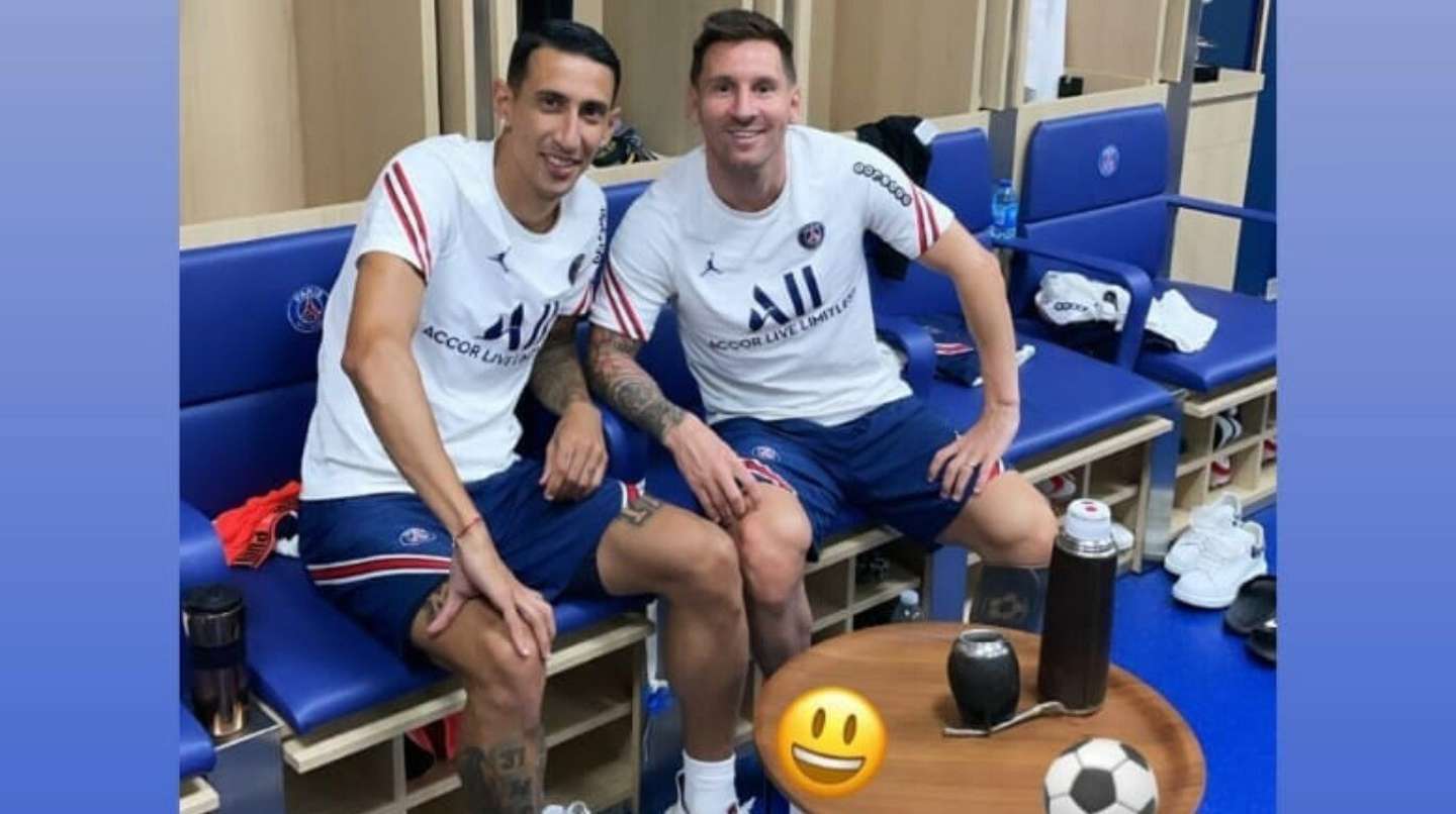 Di María publicó una foto con Messi en el vestuario del PSG y no se dio cuenta del detalle que reveló
