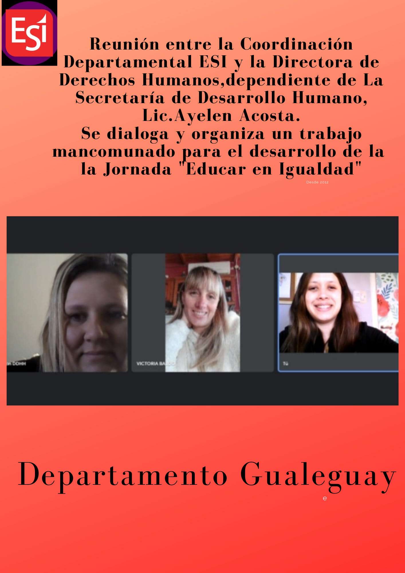 ESI Gualeguay: organizan una semana de concientización