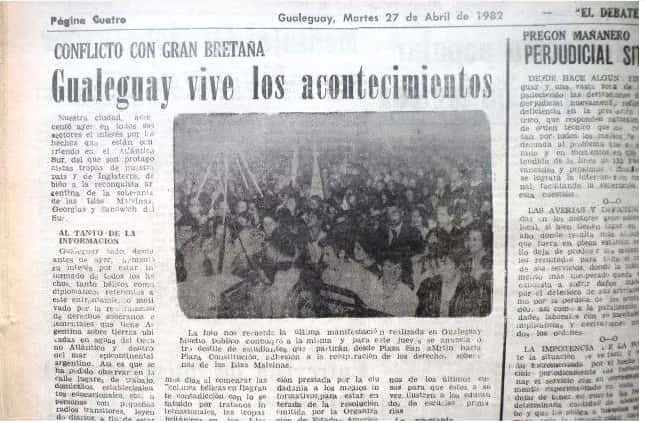 ¿Qué sucedió en Gualeguay durante la guerra de Malvinas?