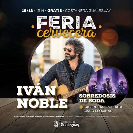 Iván Noble se presentará en la Feria Cervecera