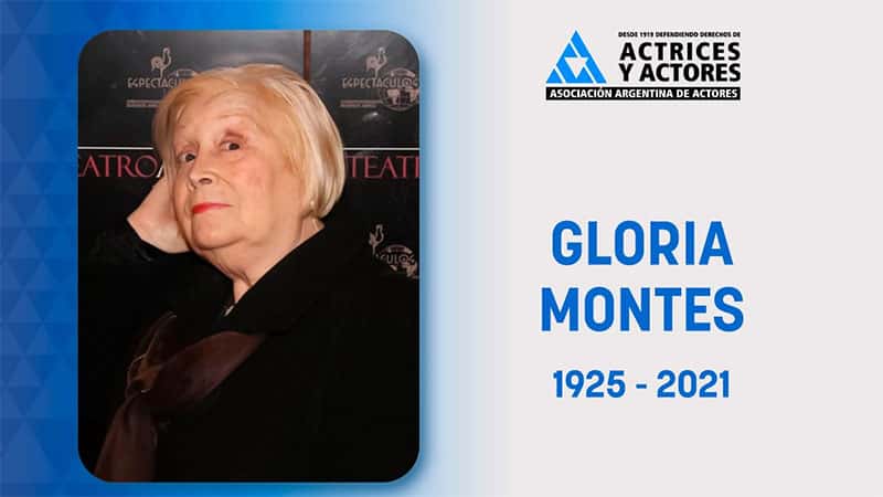 Falleció la cantante y actriz Gloria Montes