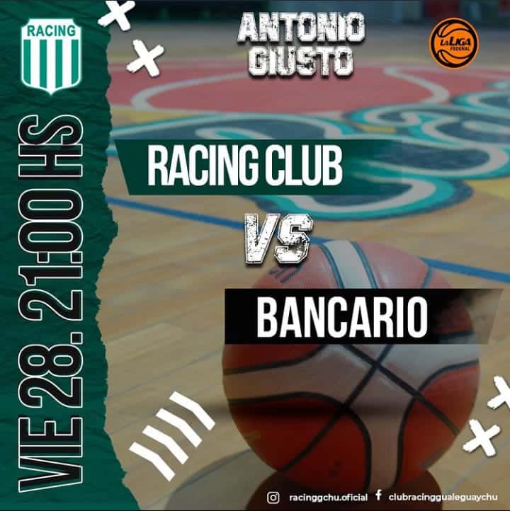 Racing Club de Gualeguaychú vs Bancario abriran el torneo en casa