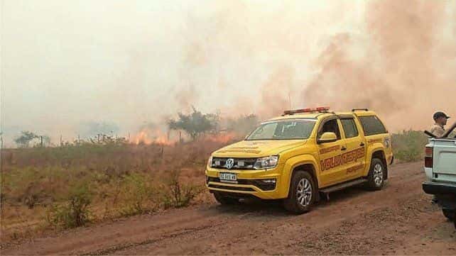 Incendios: bomberos de Ceibas trabajan en los operativos y asistencia