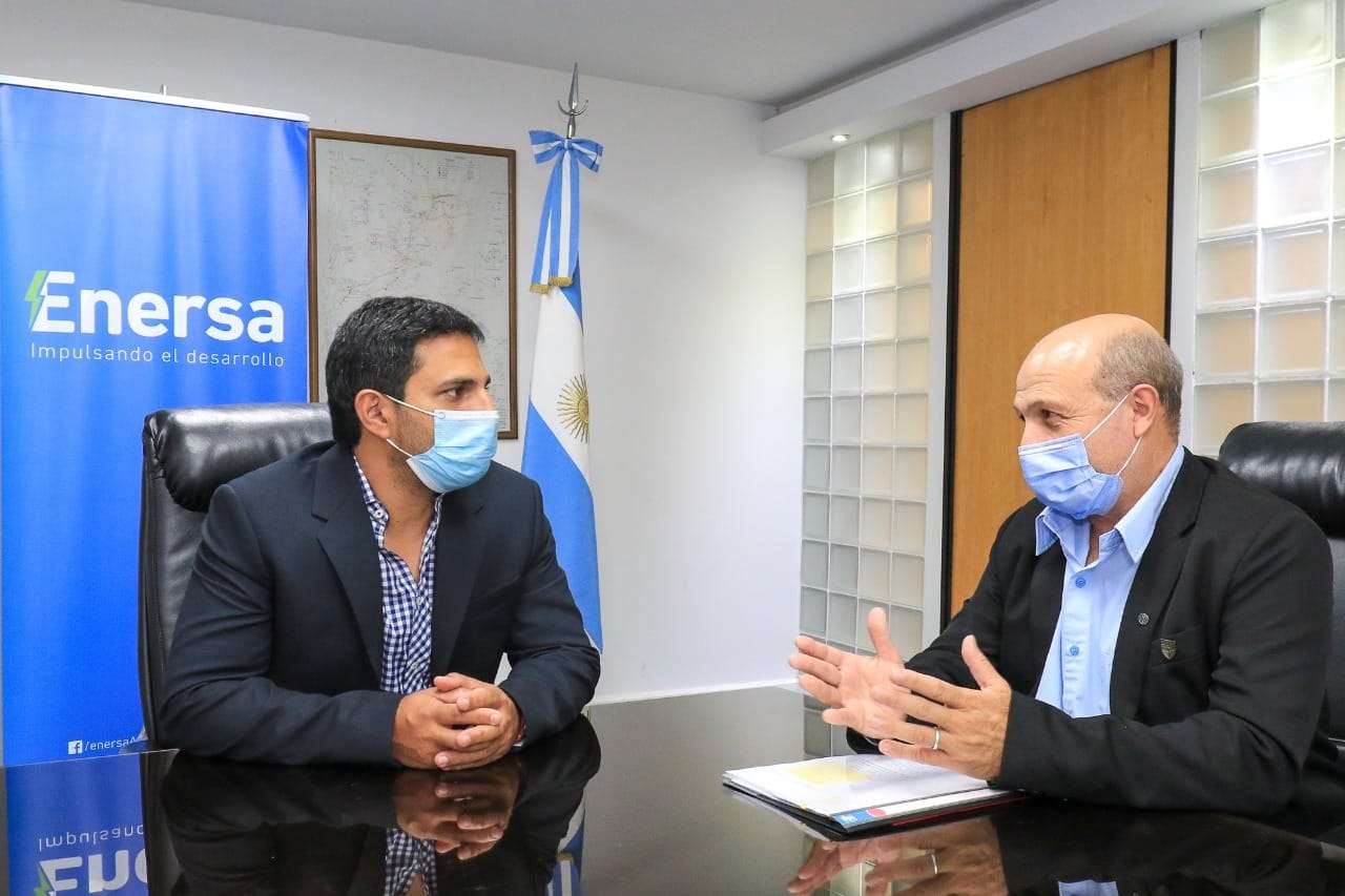 Ramiro Caminos, presidente de Enersa atendió el pedido del intendente Fabián Menescardi.