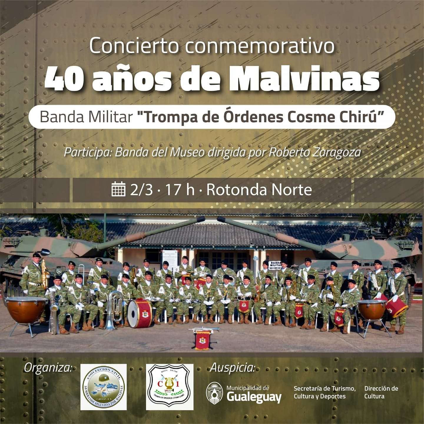 Malvinas: realizarán concierto conmemorativo