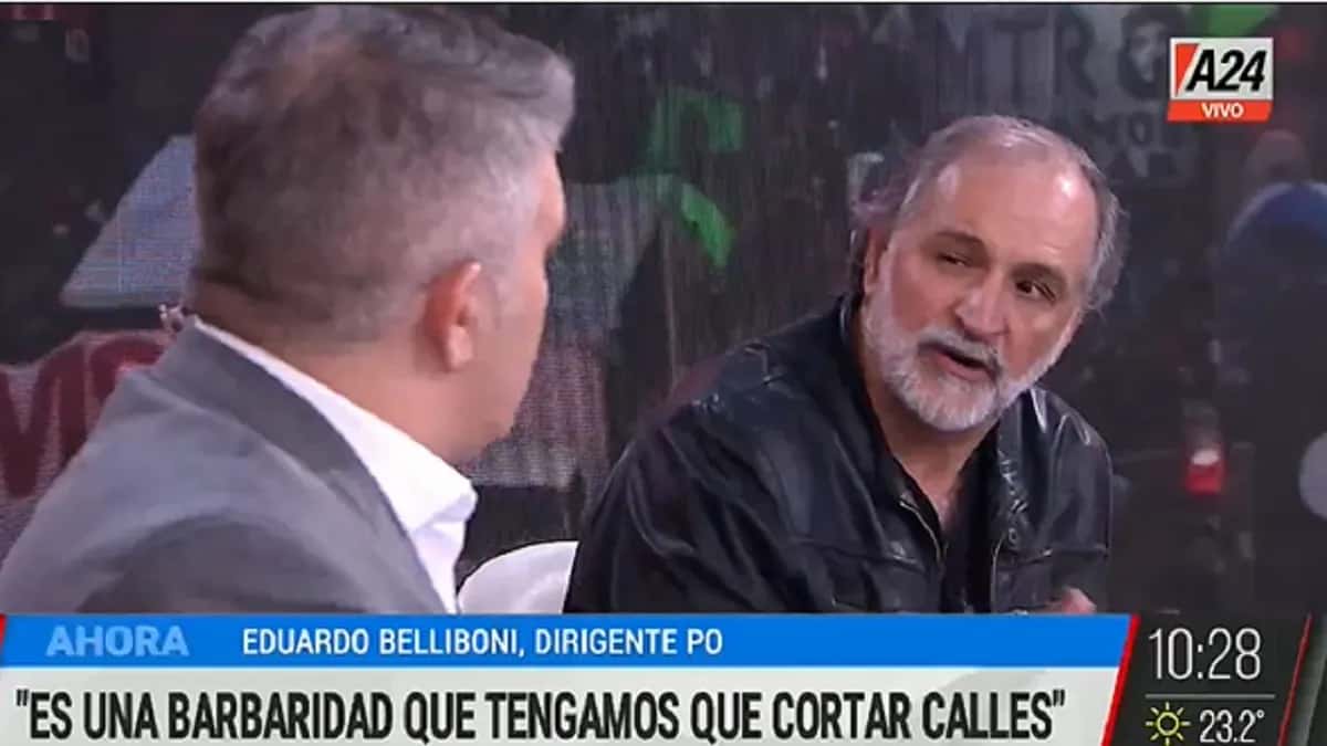 Feroz pelea al aire de Javier Díaz con el piquetero Eduardo Belliboni