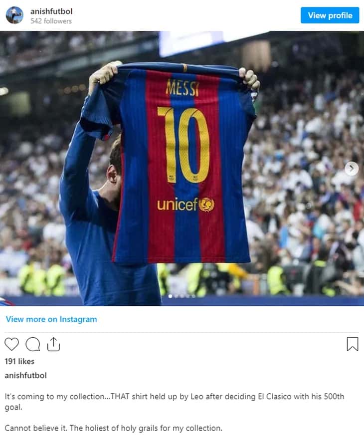 La increíble suma que pagó un coleccionista por una camiseta de Lionel Messi