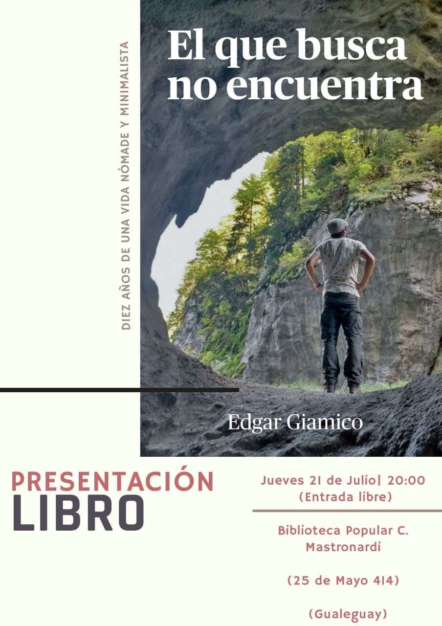Edgar Giamico presentará su libro en la Biblioteca Popular