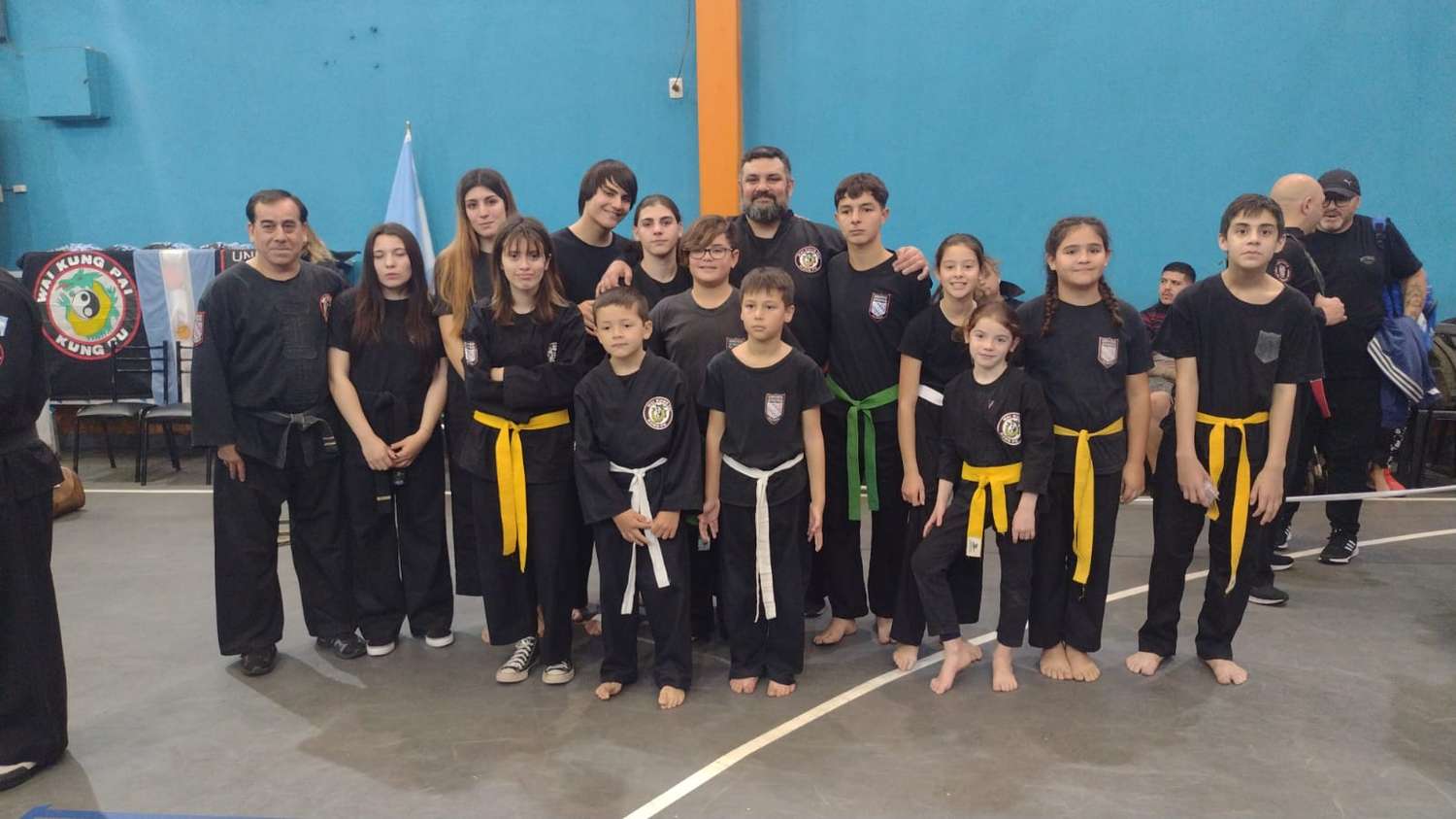 Esta es la Escuela de Kung Fu del profesor Fabián Díaz que se presentó en el torneo de José Marmol, provincia de Buenos Aires.