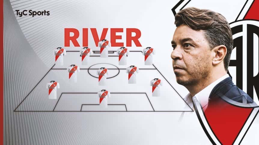 La formación de River vs. Gimnasia La Plata, por la Liga Profesional