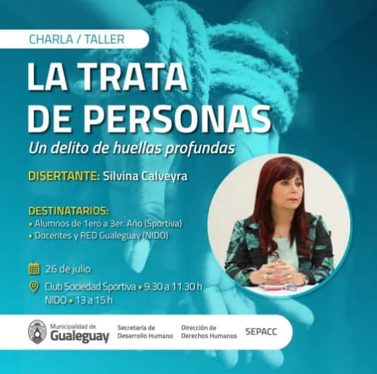 Silvina Calveyra diserta hoy en Gualeguay