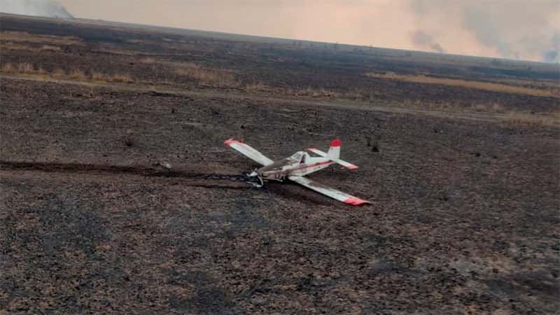 Cayó un avión que sofocaba el fuego en las islas de Entre Ríos