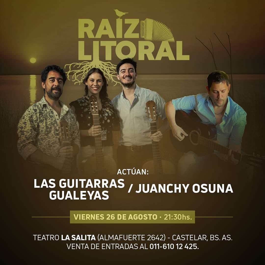 Las Guitarras Gualeyas se presentarán en Castelar