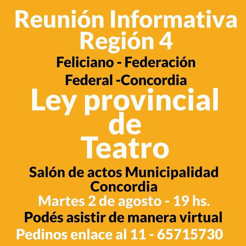 Ley de Teatro Independiente: hoy habrá una reunión en Gualeguay