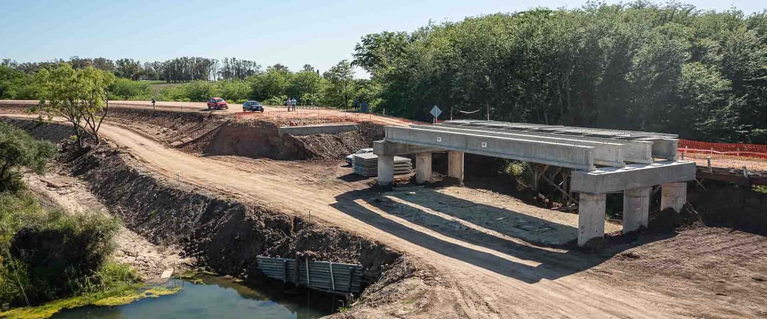 Avanza la construcción del puente sobre arroyo La Jacinta cerca de Gualeguay