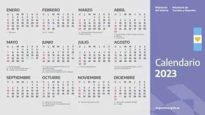 Fechas de los 19 feriados previstos para 2023 en Argentina: cuándo será carnaval
