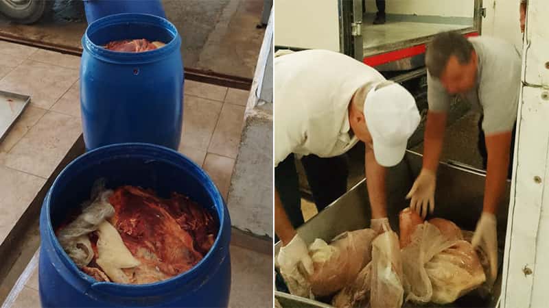 Decomisaron más de 3600 kilos de cortes de carne en mal estado