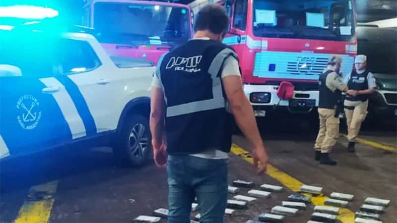 Zárate : 56 kilos de cocaína en un camión de bomberos que llegó de Brasil