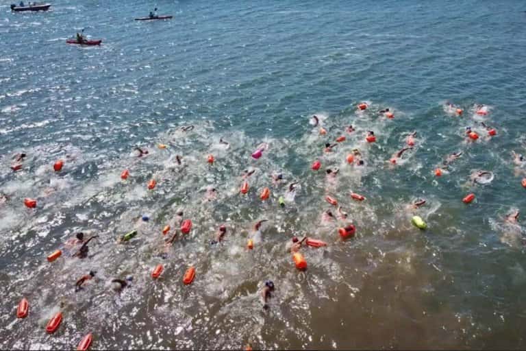Más de 3000 nadadores compitieron en el Aguas Abiertas "Liebig- San José"