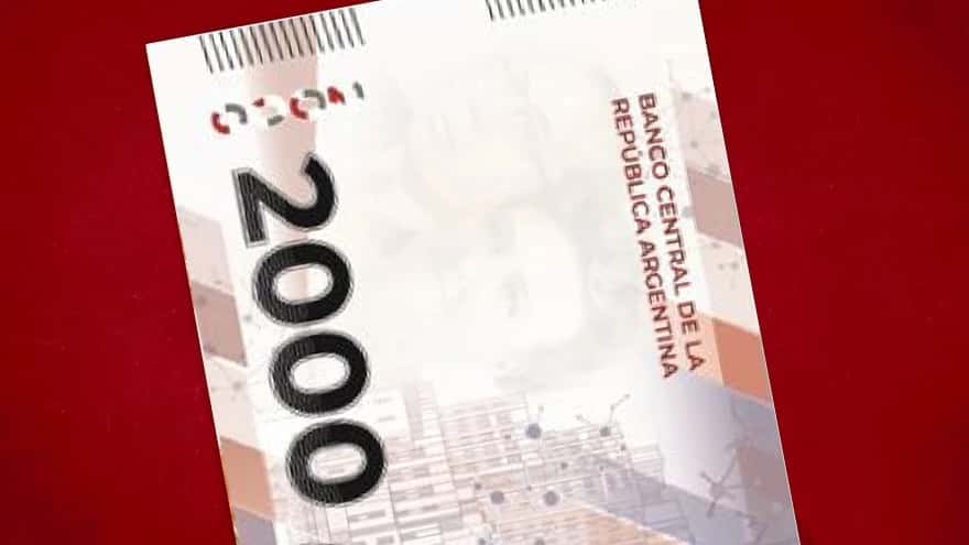 El Banco Central emitirá un billete de 2 mil pesos