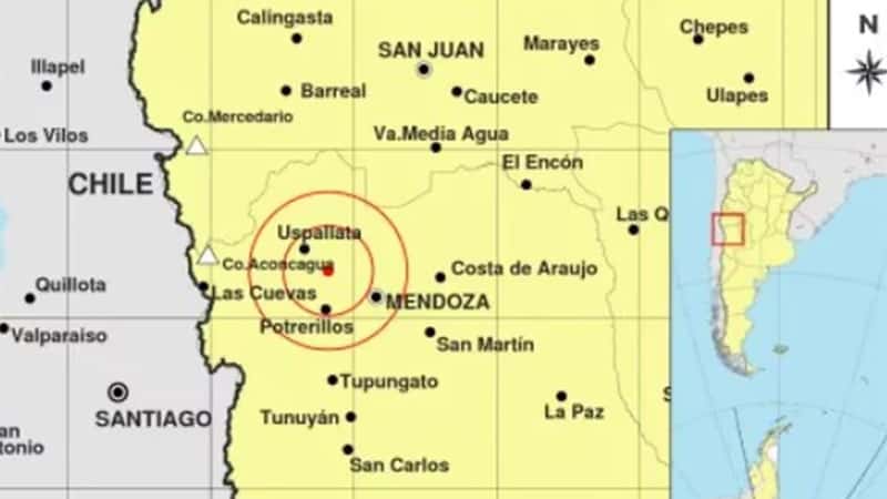 Se registró un sismo de 4,7 grados en Mendoza