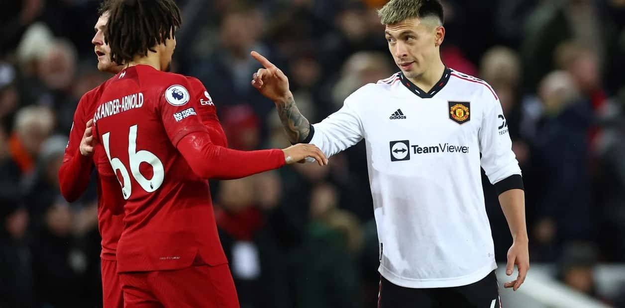 Pesadilla para Lisandro Martínez y Garnacho: Liverpool le metió siete goles a Manchester United en una paliza histórica
