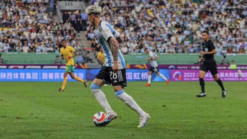 La alegría de Garnacho tras su debut en la Selección Argentina: “Y que si esto es un sueño, que jamás me despierten”