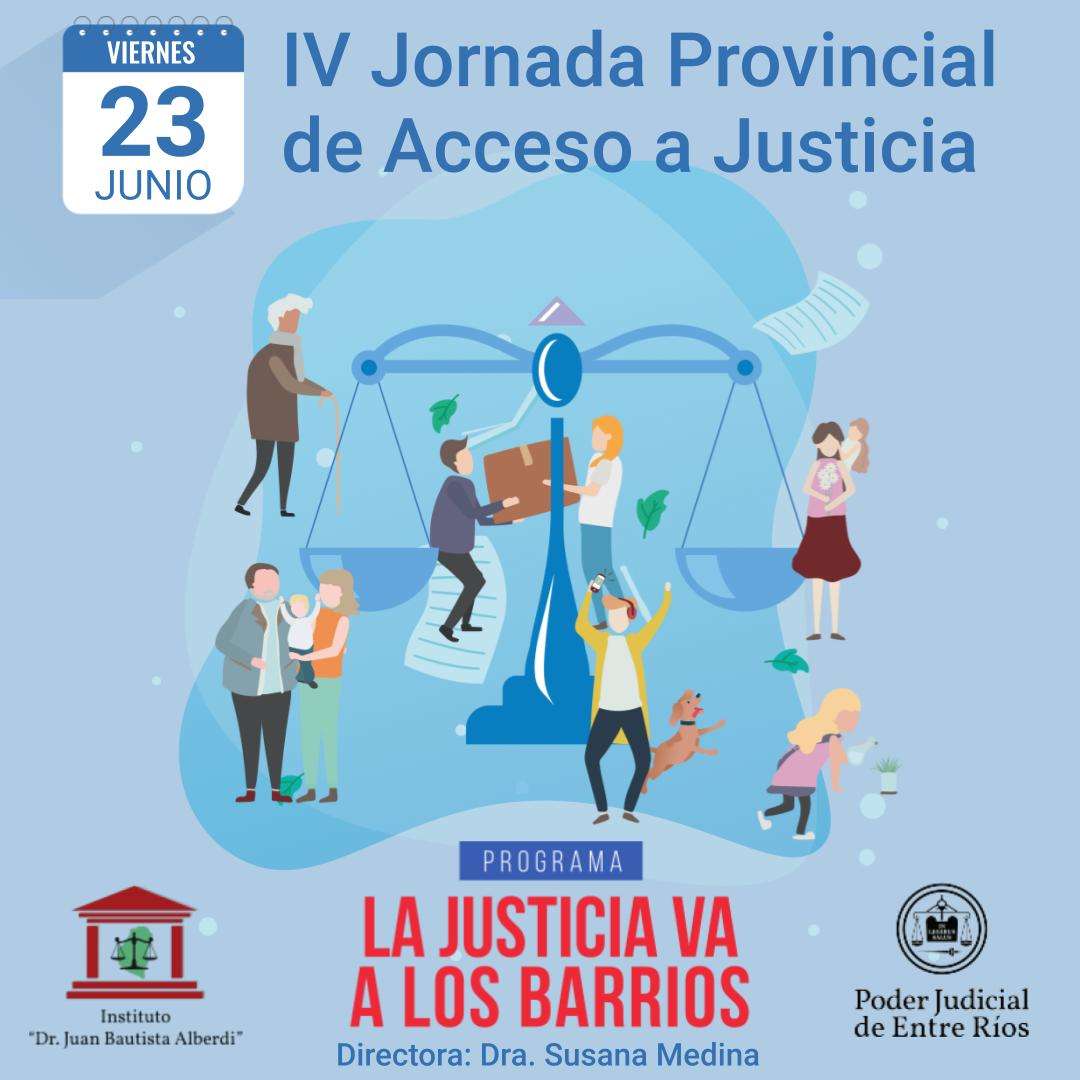 “La Justicia va a los Barrios” realizará su cuarta jornada provincial