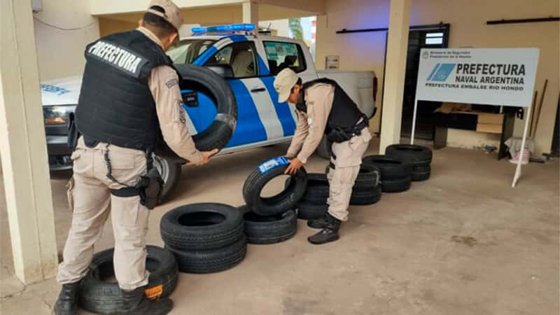 Prefectura secuestró 115 neumáticos: el valor superaría los $11.000.000