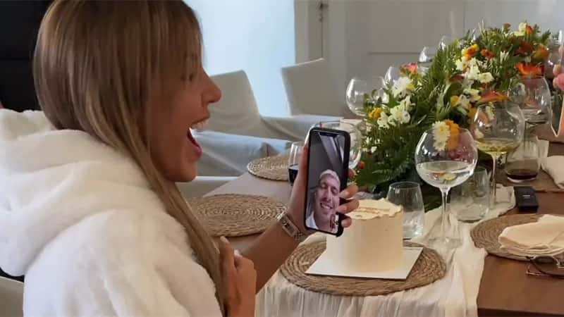 Con un saludo especial, Lisandro Martínez sorprendió a su novia en el cumpleaños