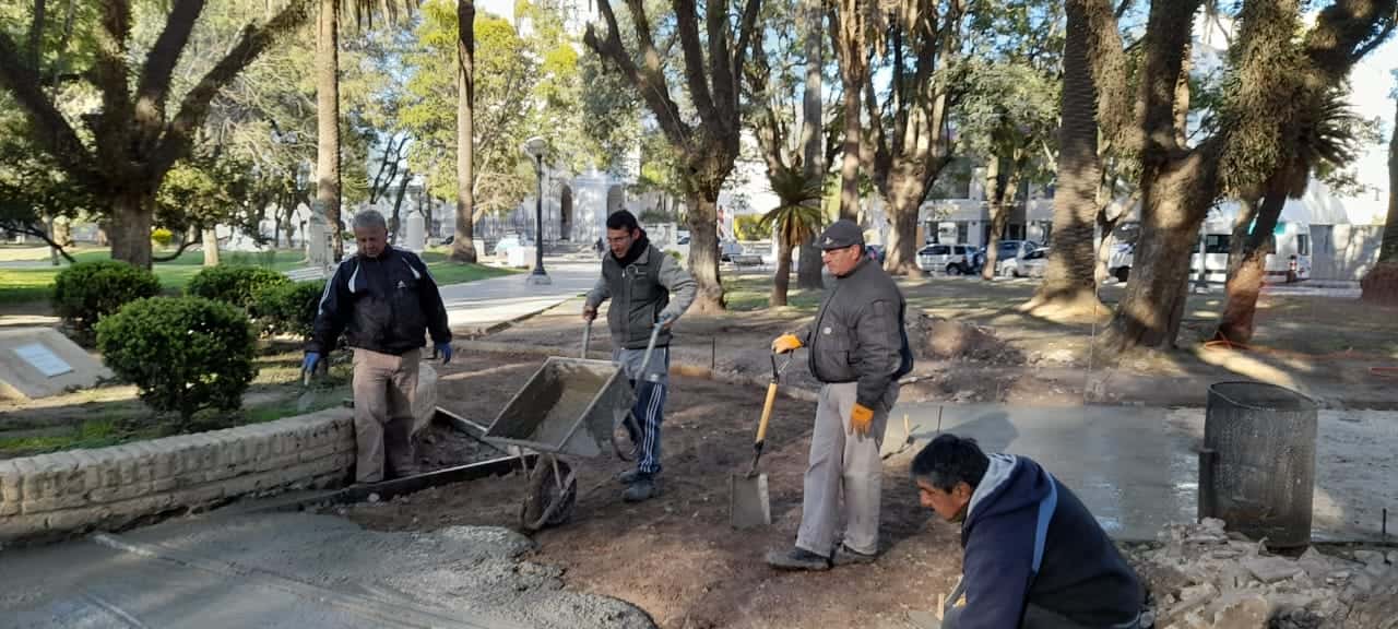 Avanzan las obras en plaza Constitución