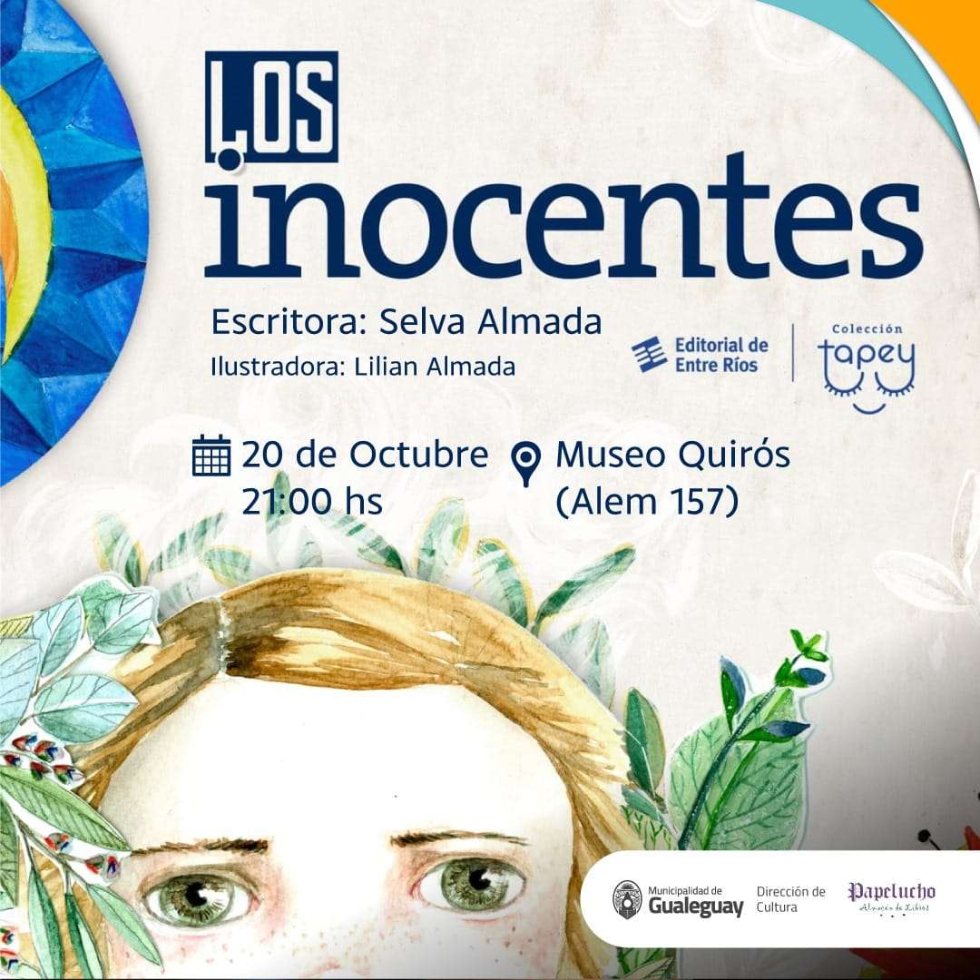 Con la presencia de Selva Almada presentarán “Los Inocentes”, este viernes en Gualeguay