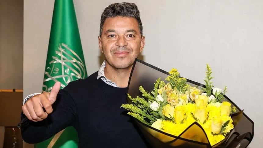 Marcelo Gallardo llegó a Arabia Saudita para asumir en Al-Ittihad: el recibimiento
