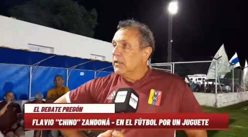 Flavio Gabriel Zandoná en el "Fútbol por un Juguete"