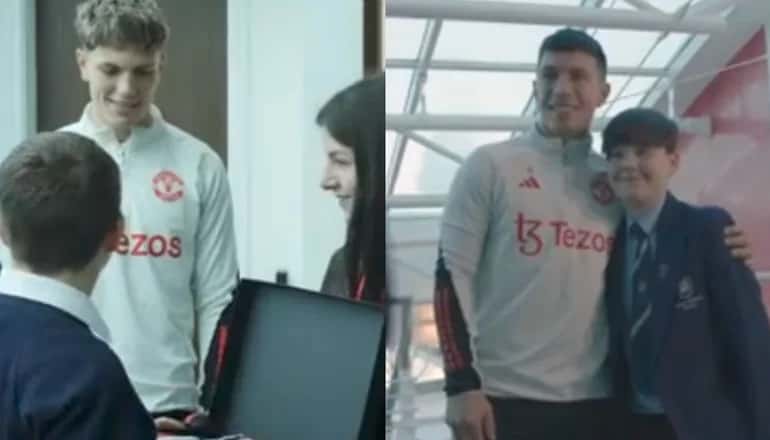 El emotivo gesto navideño de Garnacho y Lisandro Martínez en el Manchester United