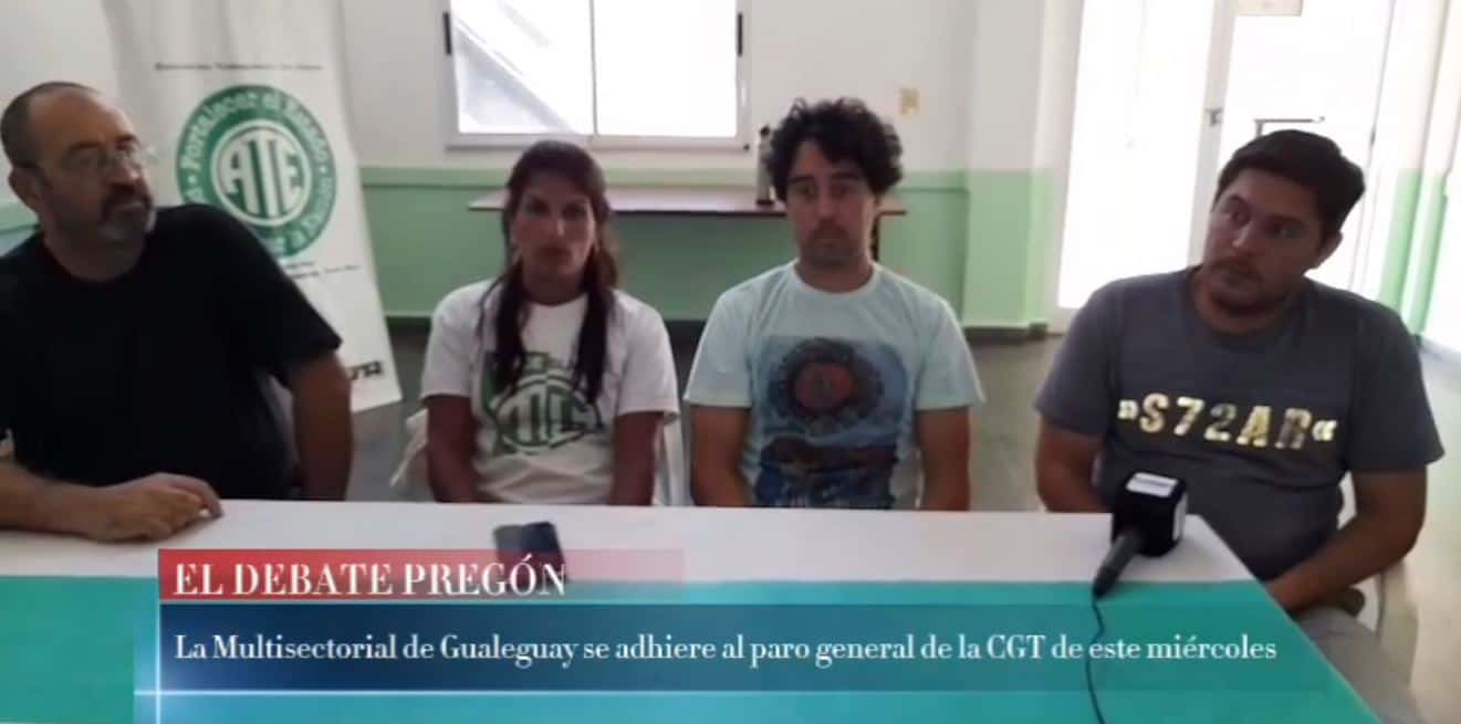 La Multisectorial de Gualeguay se adhiere al paro general de la CGT de este miércoles