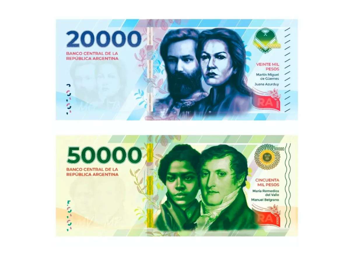 Los nuevos billetes de $10.000 y $20.000 se pondrán en circulación en junio