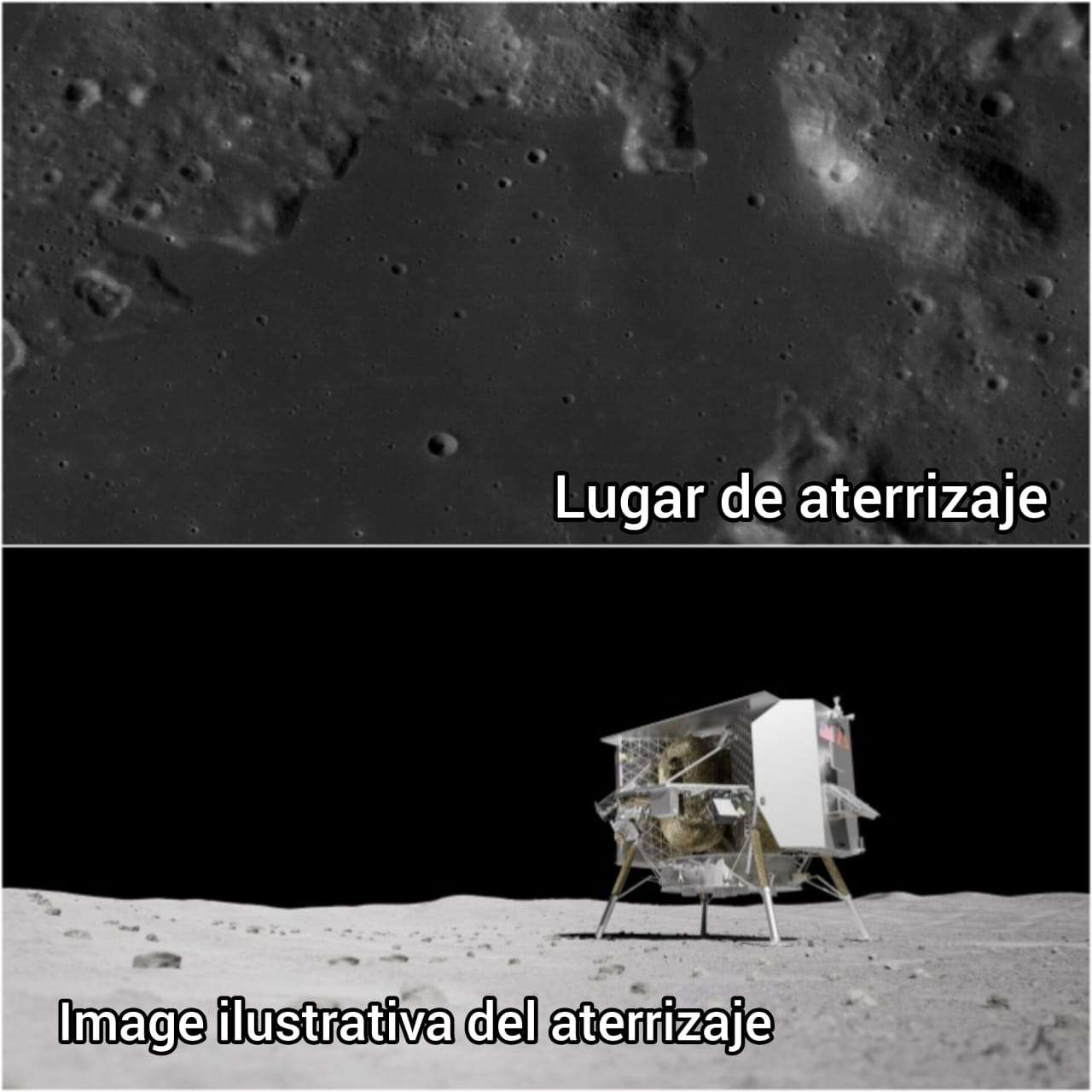 Módulo lunar camino a la Luna